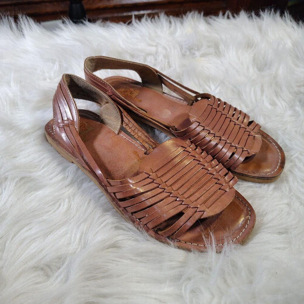 VTG Leather Huaraches Dirty Laundry Sandals Size 8 Wmns